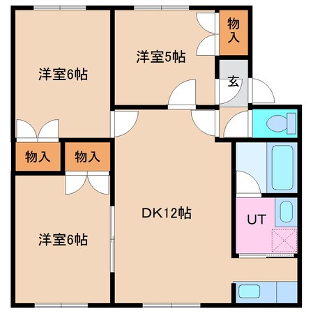 岩見沢駅 徒歩15分 2階の物件間取画像